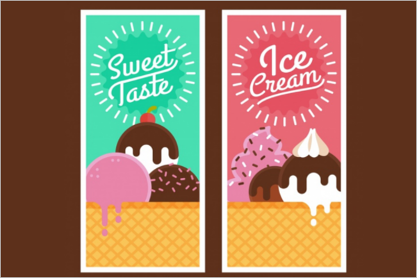 Free Ice Cream Banner Design