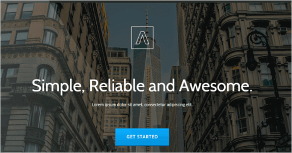 Free Reliable Landing Page Theme
