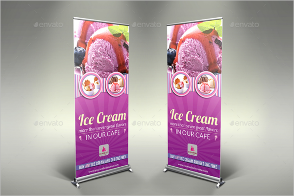 Ice Cream Banner PSD Template