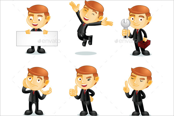 Illustration Businessman Character Vector