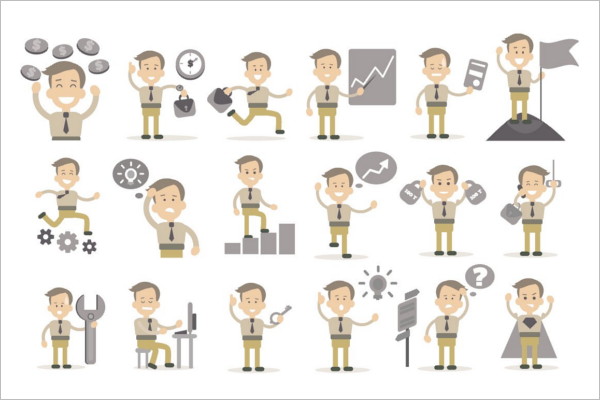 Isolated Businessman Characters