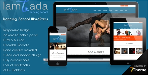 Lambada Dancing School WordPress Theme