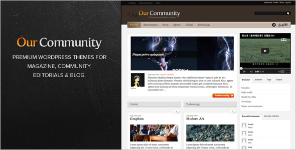 Minimal Communityn WordPress Theme