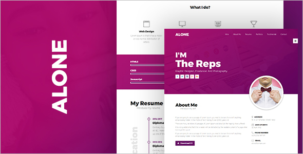 18+ Portfolio HTML Templates Free Download Website Themes