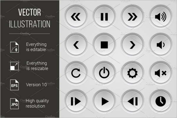Play Button Vector Design