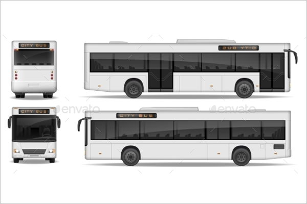 Realistic Bus Illustration Vector