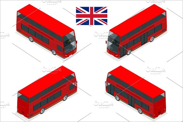 Red Bus Illustration Vector