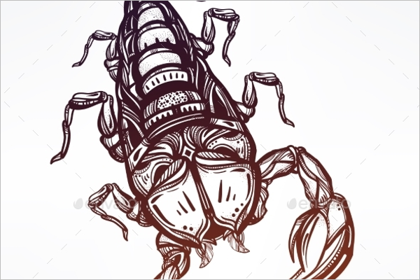 Scorpion Tattoo EPS design