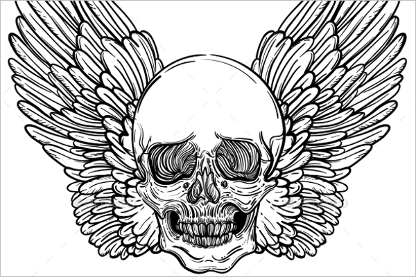 Skull Tattoo PSD Design