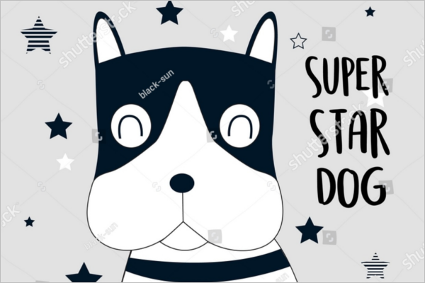 Super Star Dog Cartoon Design