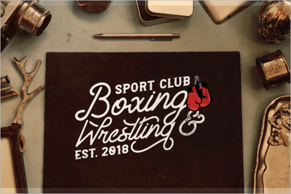 Vintage Boxing Badge Template
