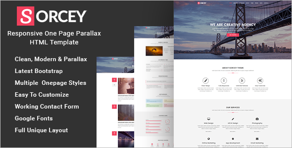Best One Page Parallax HTML Template