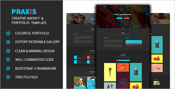Black Background HTML Template