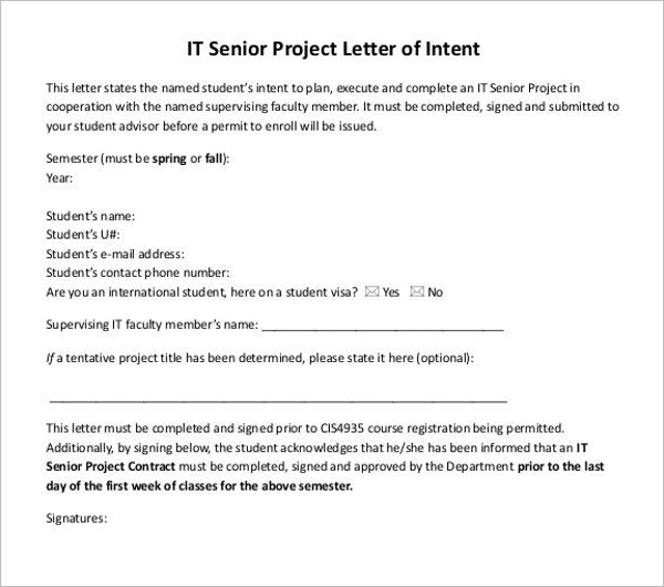 Business Letter of Intent PDF