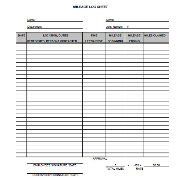 44+ Mileage Log Templates Free Word, Excel, PDF Format
