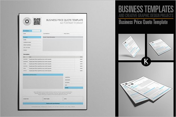 Business Price Quote Template