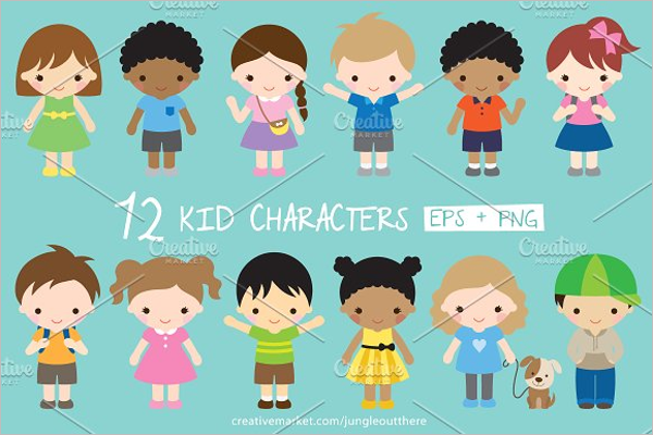 Children Cartoon Character Design