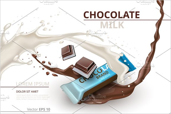 Chocolate Bar Milk Mockup Design