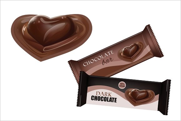 Chocolate Bar with Heart Design