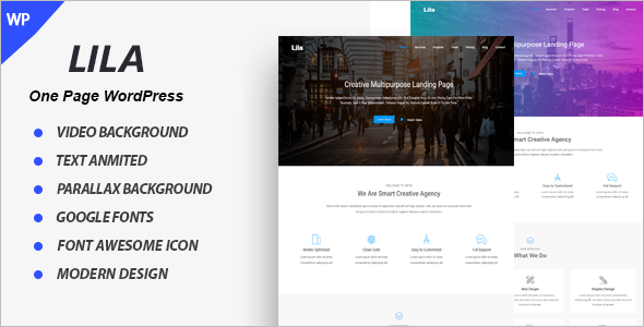 Clean One Page Parallax HTML Template