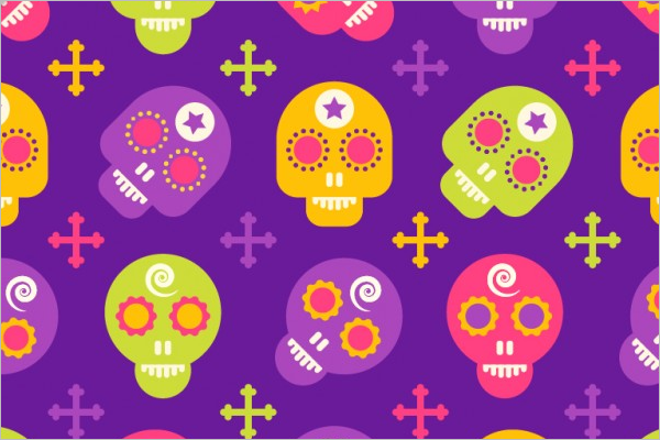 Colorful Skull Seamless Pattern