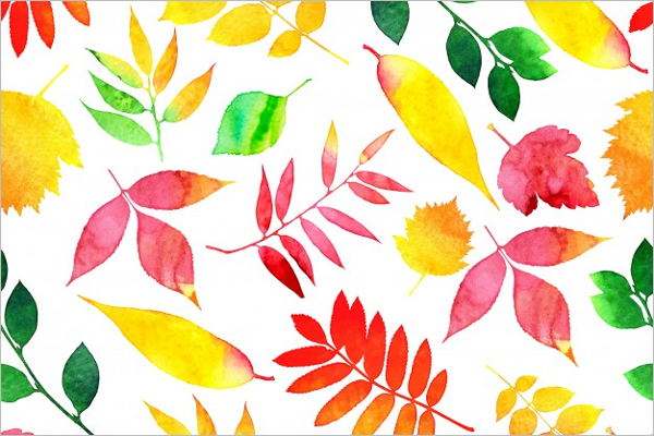 Colorful Leaves Seamless Design