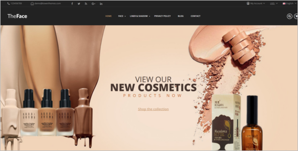Cosmetics Store Website Theme