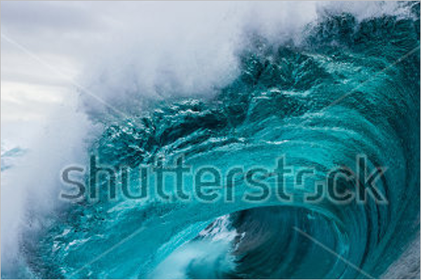 Crashing Ocean Wave Background