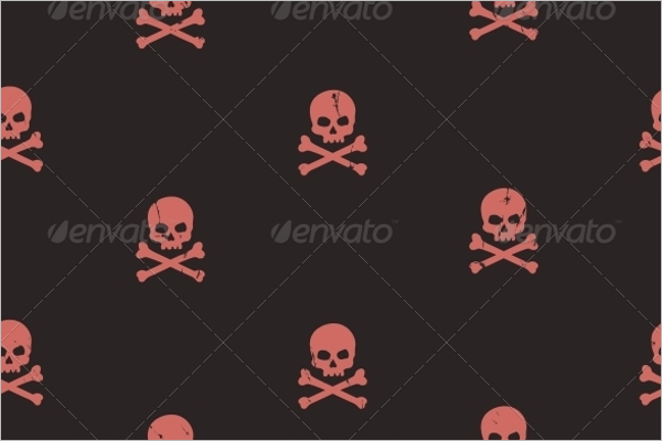 Danger Skull Seamless Pattern