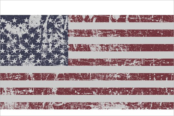 Distressed American Flag Vector