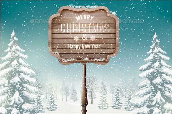 Editable Winter Background Template