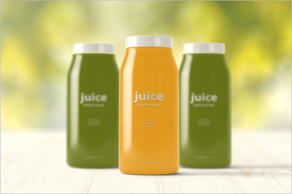 FreeÂ Juice Bottle Mockup Design