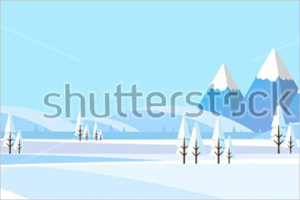 Graphical Winter Background Design