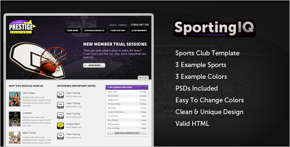 HTML Sports Template