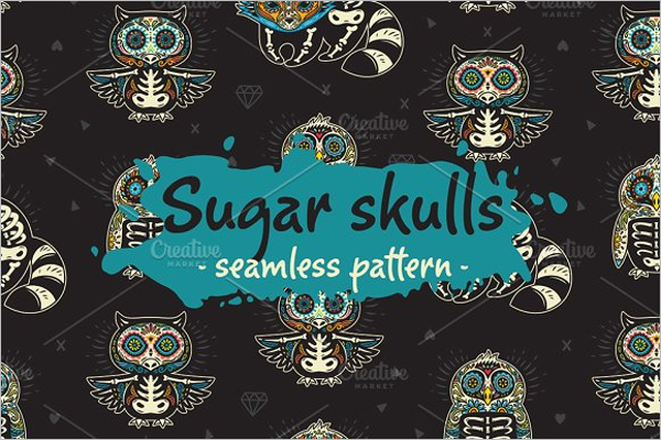 Illustration Skull Seamless Pattern
