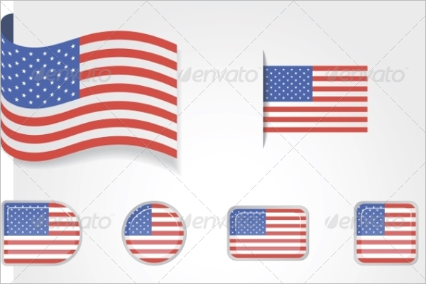 Isolated US Flag Vector