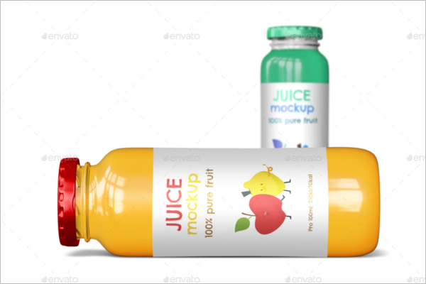 Juice Bottle Mockup PSD Design