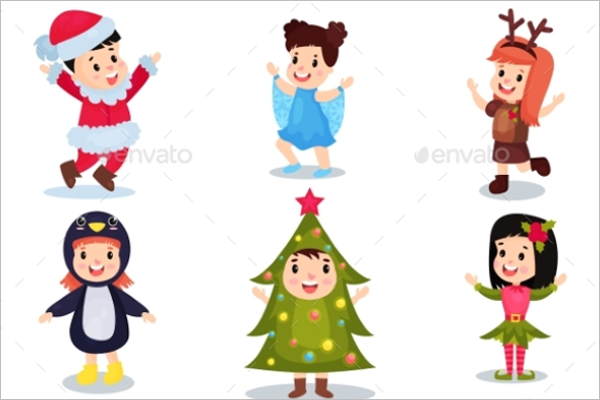Kids Wearing Christmas Set