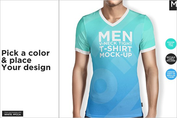 Men T-Shirt Mockup Template