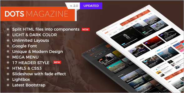 25+ Responsive HTML5 Magazine Templates Free & Premium Themes