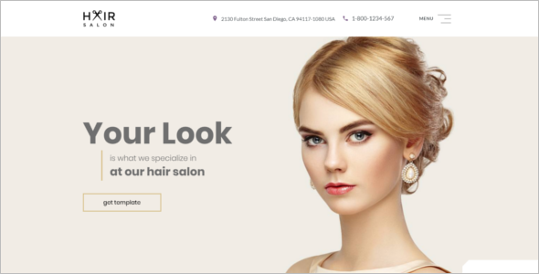 Multipage Hair Salon Website Template