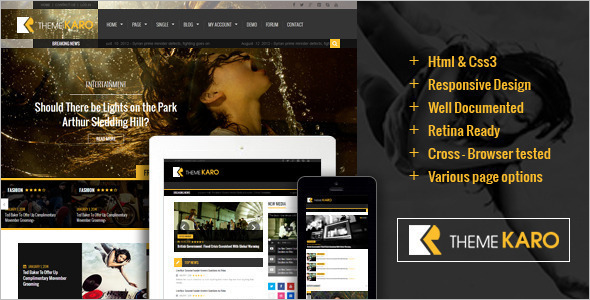 25+ Responsive HTML5 Magazine Templates Free & Premium Themes
