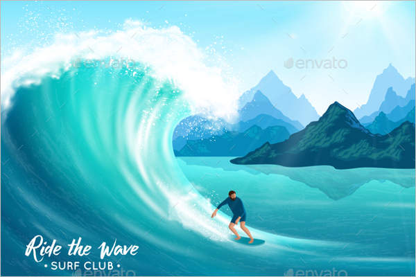 Ocean Wave Illustration Design