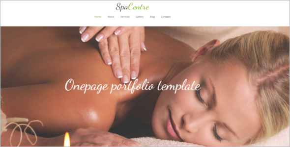 One Page Spa Center Template