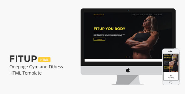 Onepage Gym and Fitness HTML Template
