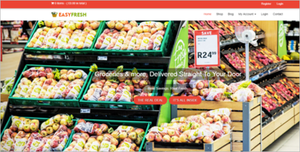 Online Grocery Shopping Website Template