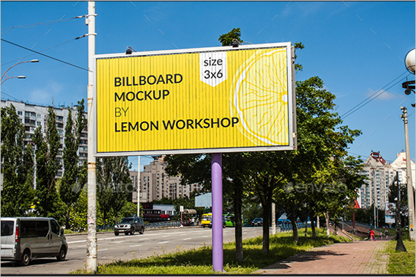 Outdoor Advertising Billboard Mockup Template