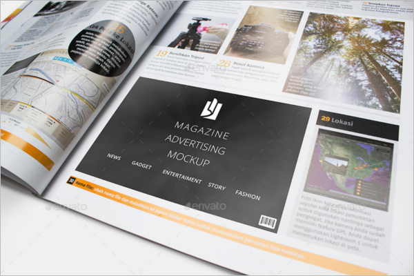 Photography Magazine Advertisement Mockup Design