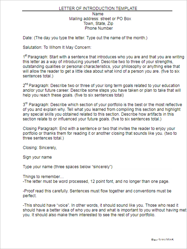 41+ Introduction Letter Templates Free Samples, Examples