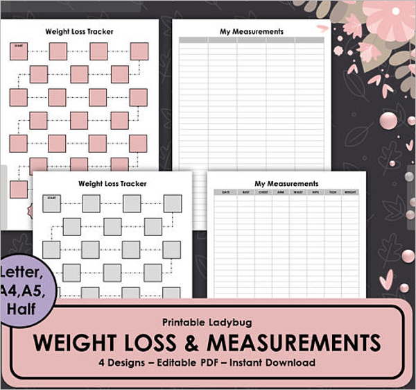 Printable Weight Loss Template